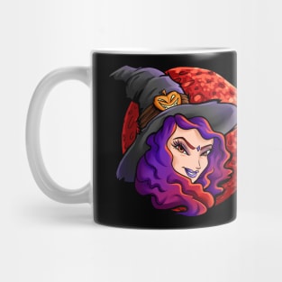 Halloween moon witch Mug